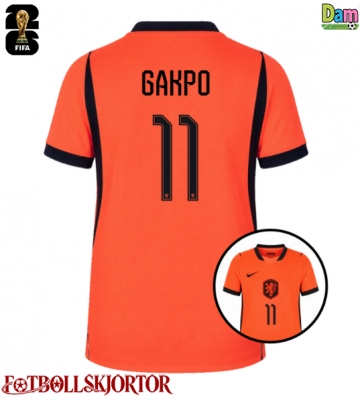 Nederländerna Cody Gakpo #11 Hemmatröja Dam VM 2026 Kortärmad